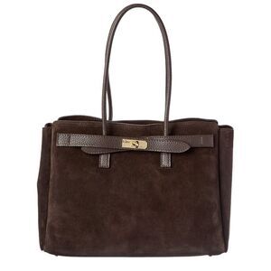 Isabella Rossetti Aurelia Suede Handbag, Brown